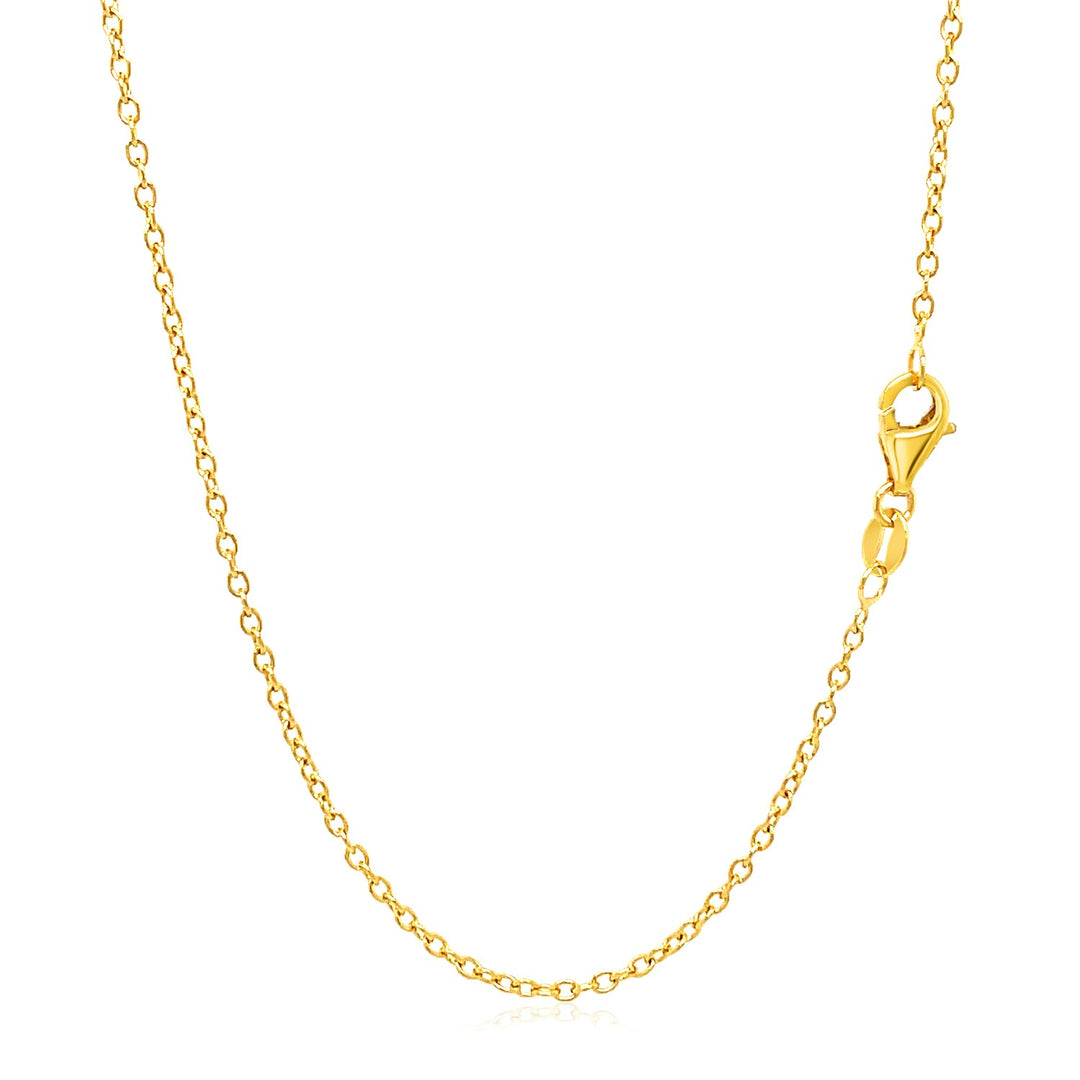 Brand New 18k Yellow Gold Round Cable Link Chain (1.50 mm)