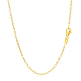 Brand New 18k Yellow Gold Round Cable Link Chain (1.50 mm)