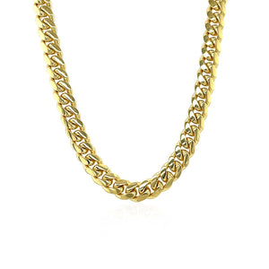 Brand New 10k Yellow Gold Classic Miami Cuban Solid Chain (4.90 mm)