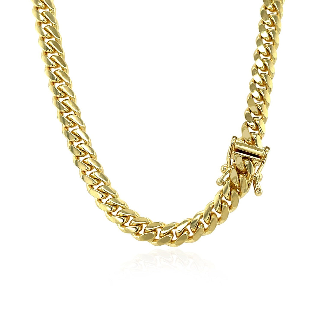 Brand New 10k Yellow Gold Classic Miami Cuban Solid Chain (4.90 mm)