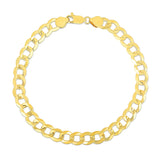 Brand New 10k Yellow Gold Curb Bracelet (7.00 mm)