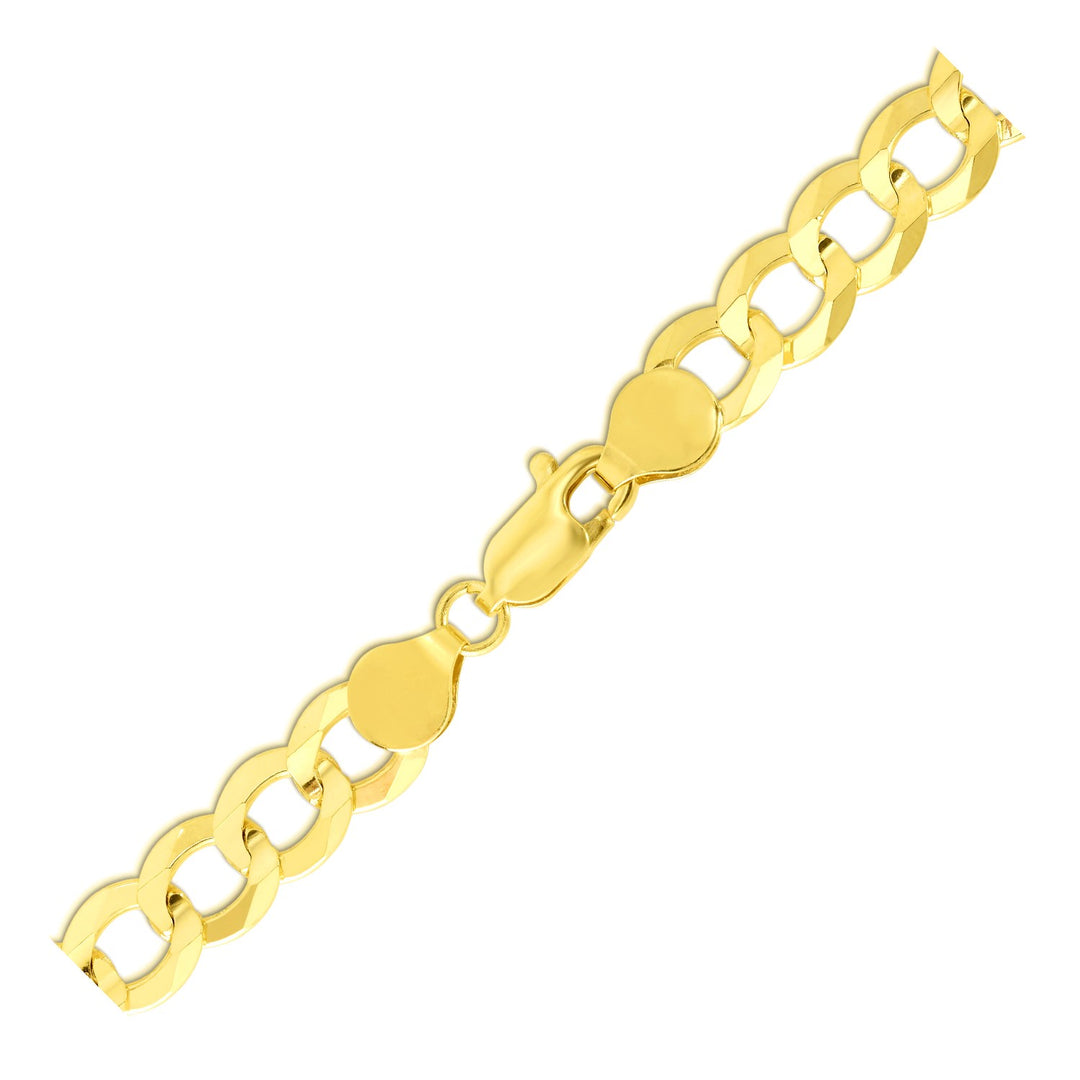 Brand New 10k Yellow Gold Curb Bracelet (7.00 mm)