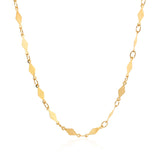 Brand New 14K Yellow Gold Polished Diamond Motif Chain (3.00 mm)