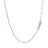 Brand New 18K White Gold Fine Paperclip Chain (1.50 mm)