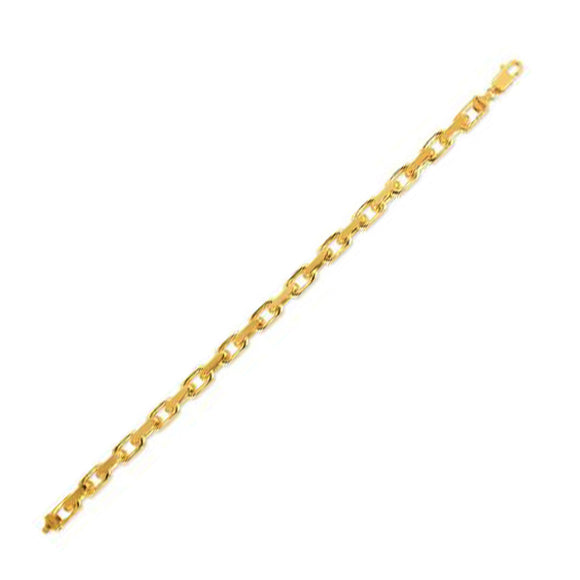 Brand New 14k Yellow Gold French Cable Link Chain (6.1 mm)