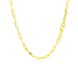 Brand New 14K Yellow Gold Paperclip Chain (2.50 mm)