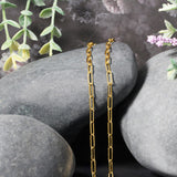 Brand New 14K Yellow Gold Paperclip Chain (2.50 mm)