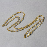 Brand New 14K Yellow Gold Paperclip Chain (2.50 mm)