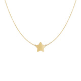 Brand New 14k Yellow Gold Necklace with Five Pointed Star