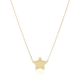 Brand New 14k Yellow Gold Necklace with Five Pointed Star