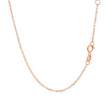 Brand New 14k Rose Gold 17 inch Necklace with Round White Topaz