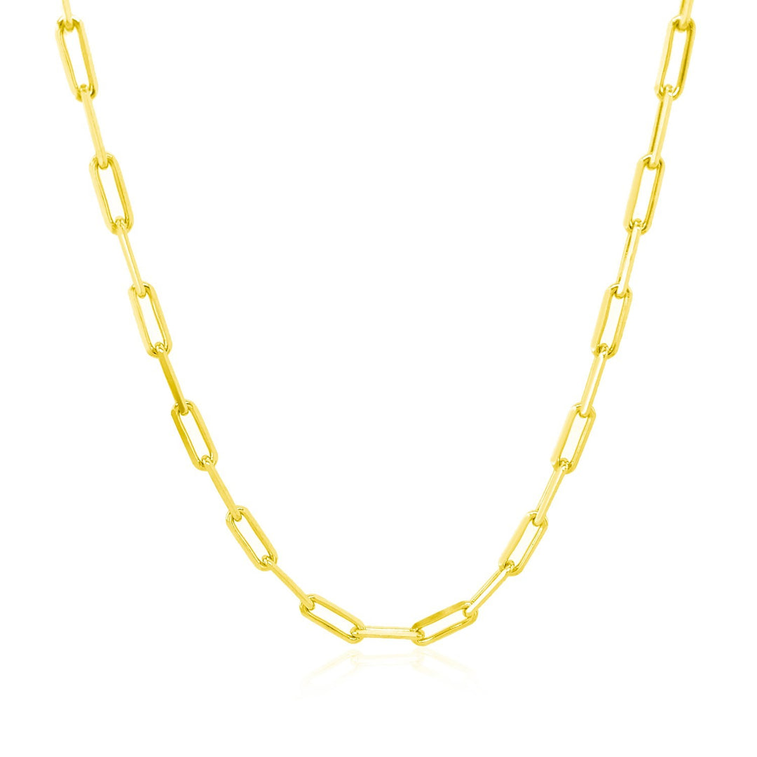 Brand New 10K Yellow Gold Paperclip Chain (2.50 mm)