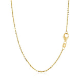 Brand New 14k Yellow Gold Chain Necklace with a Shiny Flat Bar