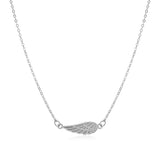 Brand New 14K White Gold Angel Wing Necklace