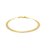 Brand New 14k Yellow Gold Super Flex Herringbone Bracelet (3.80 mm)