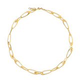 Brand New 14K Yellow Gold Italian Oval Links Necklace