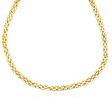 Brand New 14k Yellow Gold Panther Chain Link Shiny Necklace