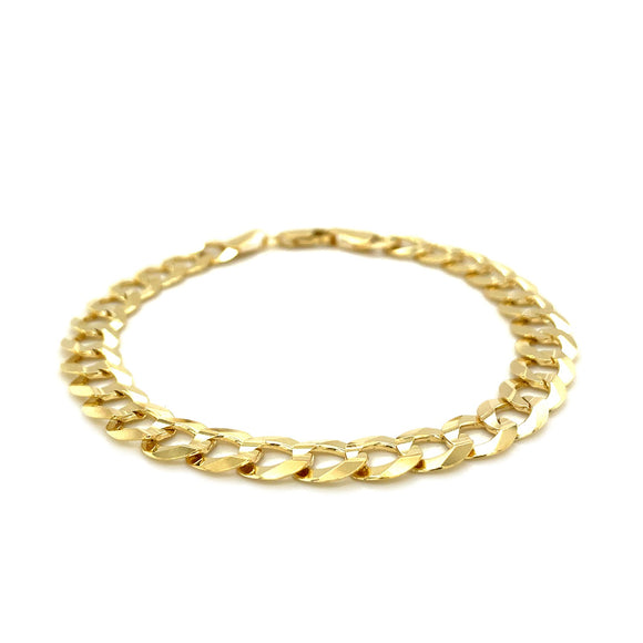 Brand New 10k Yellow Gold Curb Bracelet (8.20 mm)