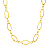 Brand New 14k Yellow Gold Necklace with Polished Oval Links