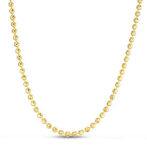 Brand New Moon Cut Bead Chain in 14k Yellow Gold (4.00 mm)