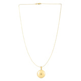 Brand New 14k Yellow Gold Round North Star Locket Necklace