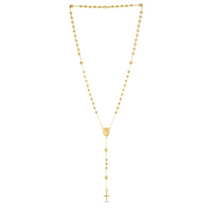 Brand New 14K Yellow Gold Rosary Necklace