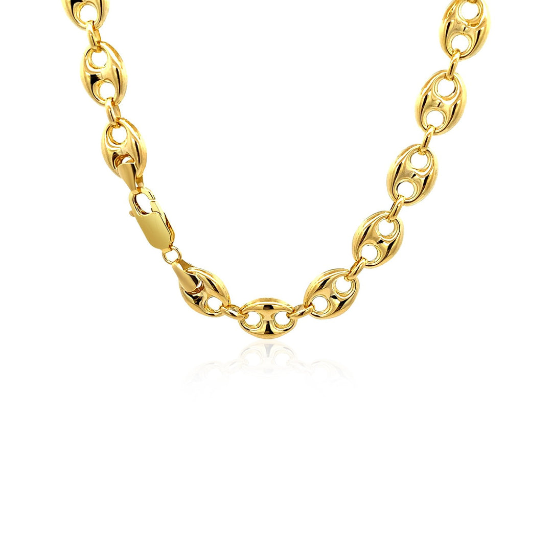 Brand New 14k Yellow Gold Puffed Mariner Link Chain (9.00 mm)