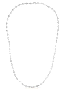 Brand New 14k White Gold Necklace with Polished Circles