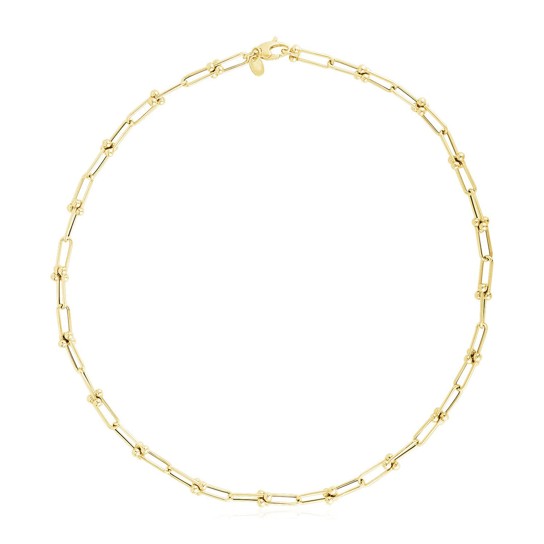 Brand New 14k Yellow Gold High Polish Jax Link Chain (5.90 mm)