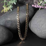 Brand New 14k Two Tone Gold Pave Curb Chain (4.60 mm)