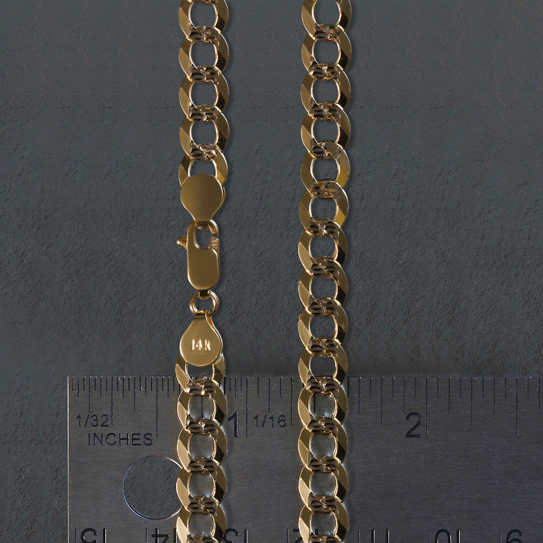 Brand New 14k Two Tone Gold Pave Curb Chain (4.60 mm)