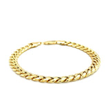 Brand New 10k Yellow Gold Semi Solid Miami Cuban Bracelet (6.60 mm)