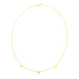 Brand New 14k Yellow and Rose Gold Mom Necklace