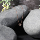 Brand New 14k Rose Gold Polished Mini Heart Necklace