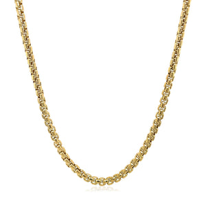 Brand New 14k Yellow Gold Solid Round Box Chain (2.5 mm)