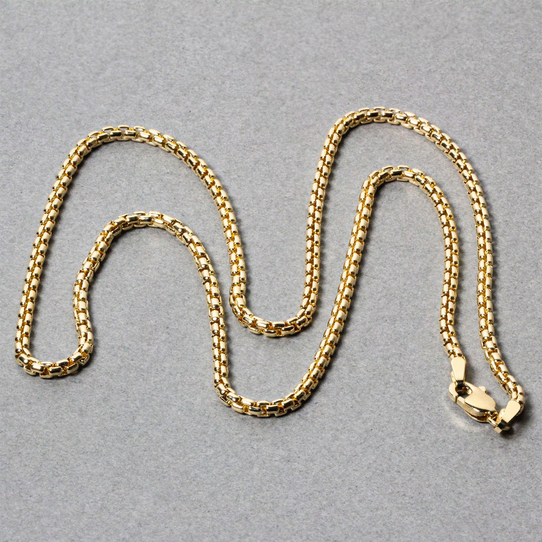 Brand New 14k Yellow Gold Solid Round Box Chain (2.5 mm)