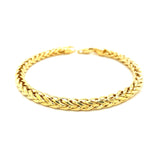 Brand New 14k Yellow Gold Diamond Cut Round Franco Bracelet (5.30 mm)