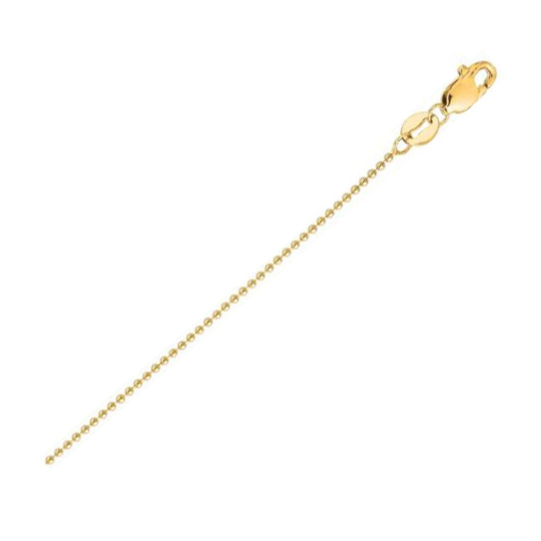 Brand New 14k Yellow Gold Bead Chain (2.50 mm)