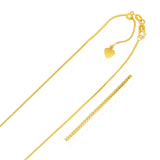 Brand New 14k Yellow Gold Adjustable Franco Chain (1.00 mm)