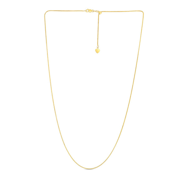 Brand New 14k Yellow Gold Adjustable Franco Chain (1.00 mm)