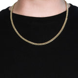 Brand New 10k Yellow Gold Semi Solid Miami Cuban Chain (5.00 mm)