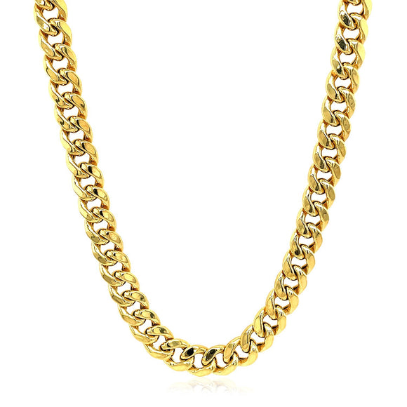 Brand New 10k Yellow Gold Semi Solid Miami Cuban Chain (5.00 mm)