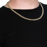 Brand New 10k Yellow Gold Semi Solid Miami Cuban Chain (6.60 mm)