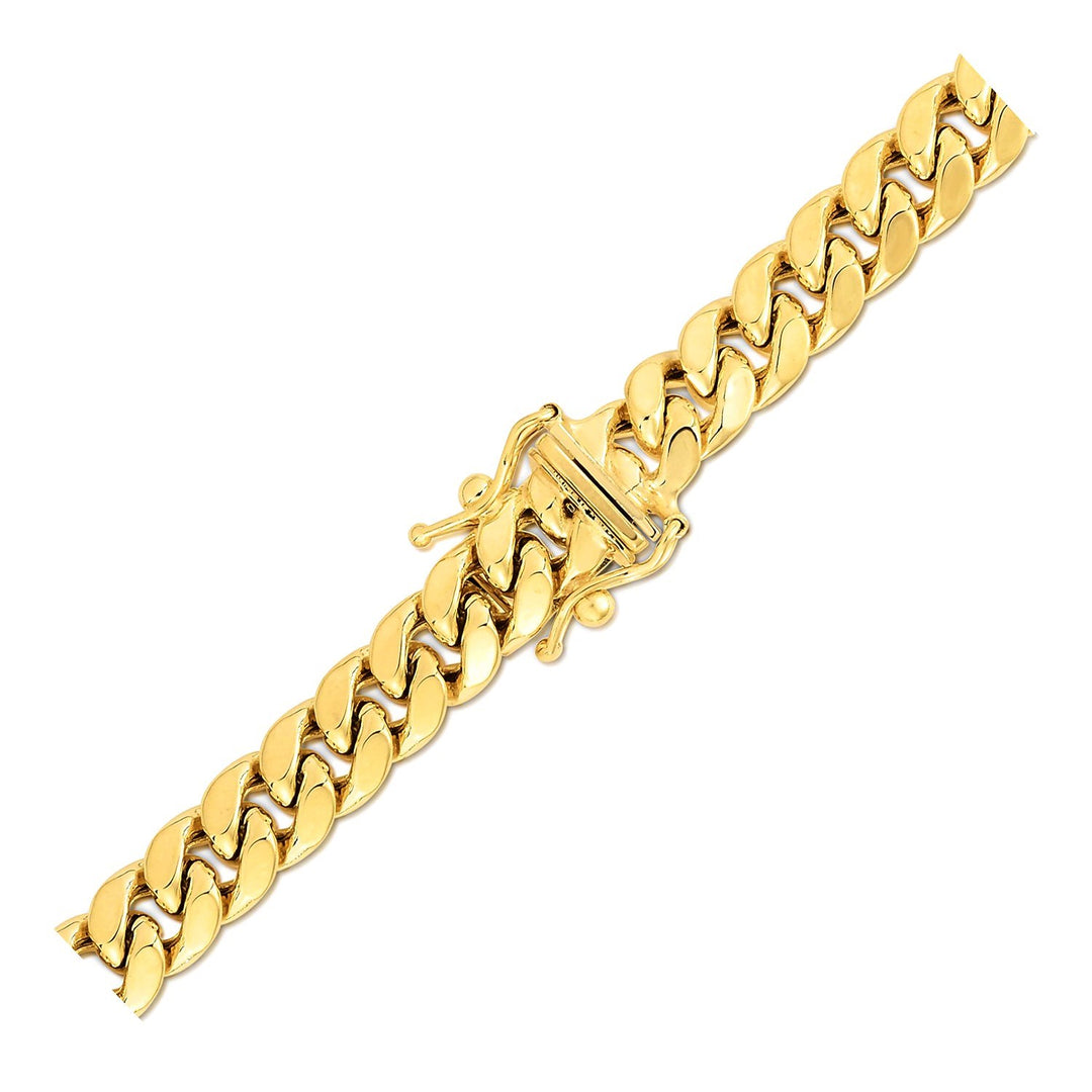 Brand New 10k Yellow Gold Semi Solid Miami Cuban Chain (6.60 mm)