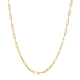 Brand New 14K Yellow Gold Wide Paperclip Chain (3.20 mm)