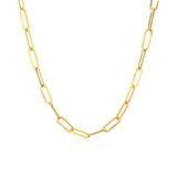 Brand New 14K Yellow Gold Wide Paperclip Chain (3.20 mm)