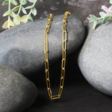 Brand New 14K Yellow Gold Wide Paperclip Chain (3.20 mm)