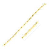 Brand New 14k Yellow Gold 7 1/2 inch Jax Chain Bracelet (3.00 mm)