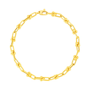 Brand New 14k Yellow Gold 7 1/2 inch Jax Chain Bracelet (3.00 mm)