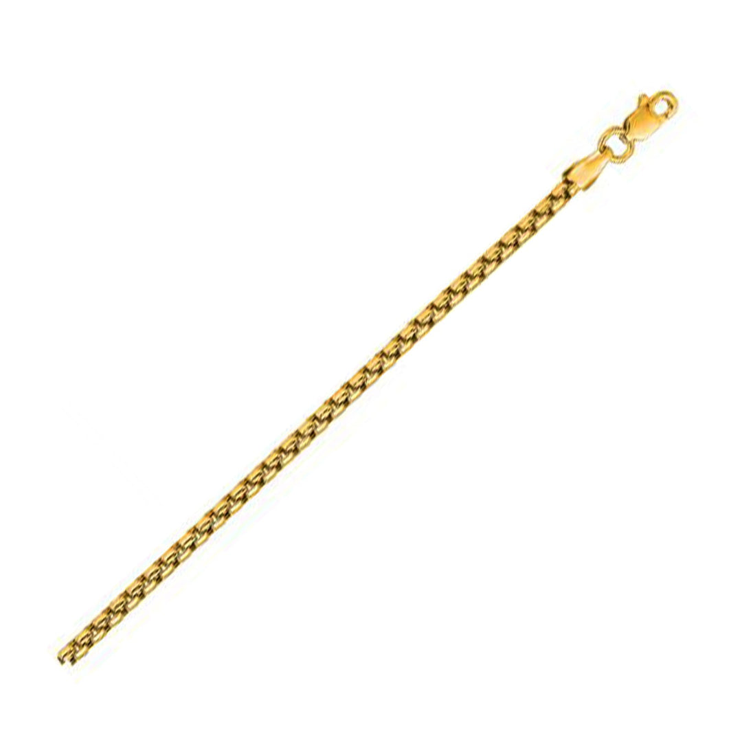 Brand New 14k Yellow Gold Solid Round Box Chain (3.6 mm)